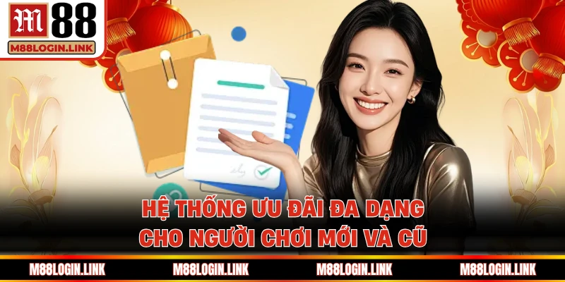 Hệ thống ưu đãi đa dạng cho người chơi mới và cũ